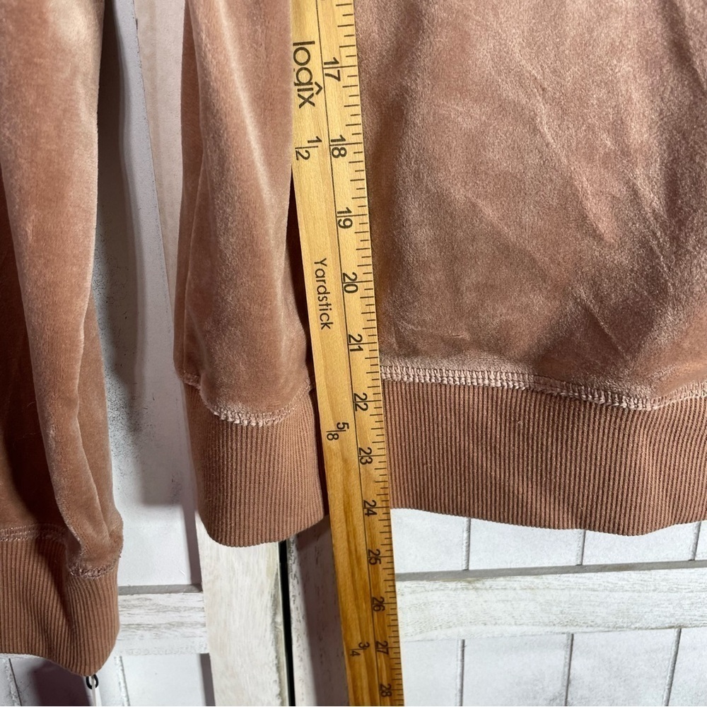 Calvin Klein Women's Velour Rhinestone Detail Cozy Hoodie Everyday Jacket S boho - Picture 8 of 16